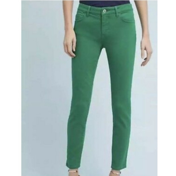 Anthropologie Pilcro and the Letterpress Green Mid Size Jeans, Size 25 - Picture 2 of 8